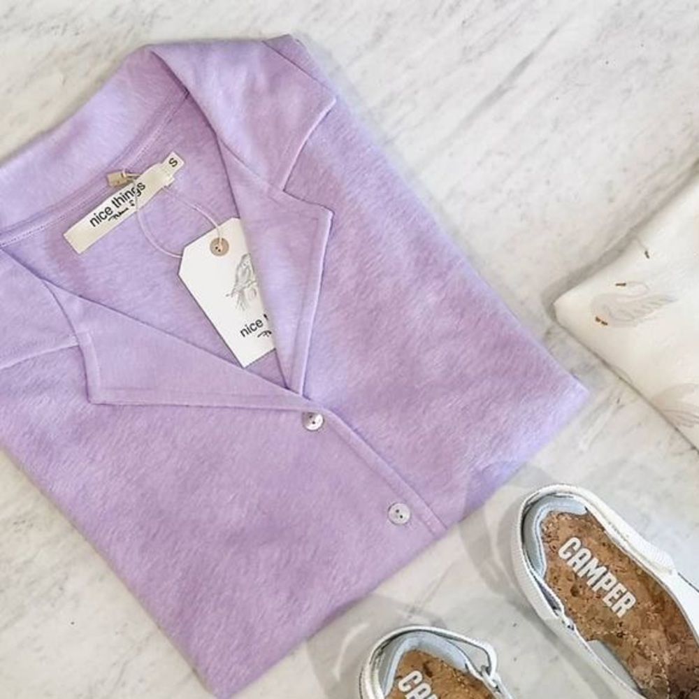 💜Nice Things💜 Linen Polo Shirt / Size XL